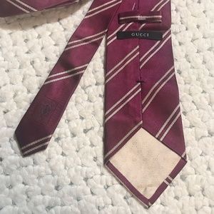 GUCCI Silk GUCCISSIMA Tie GG Men's NEW Purple Gold